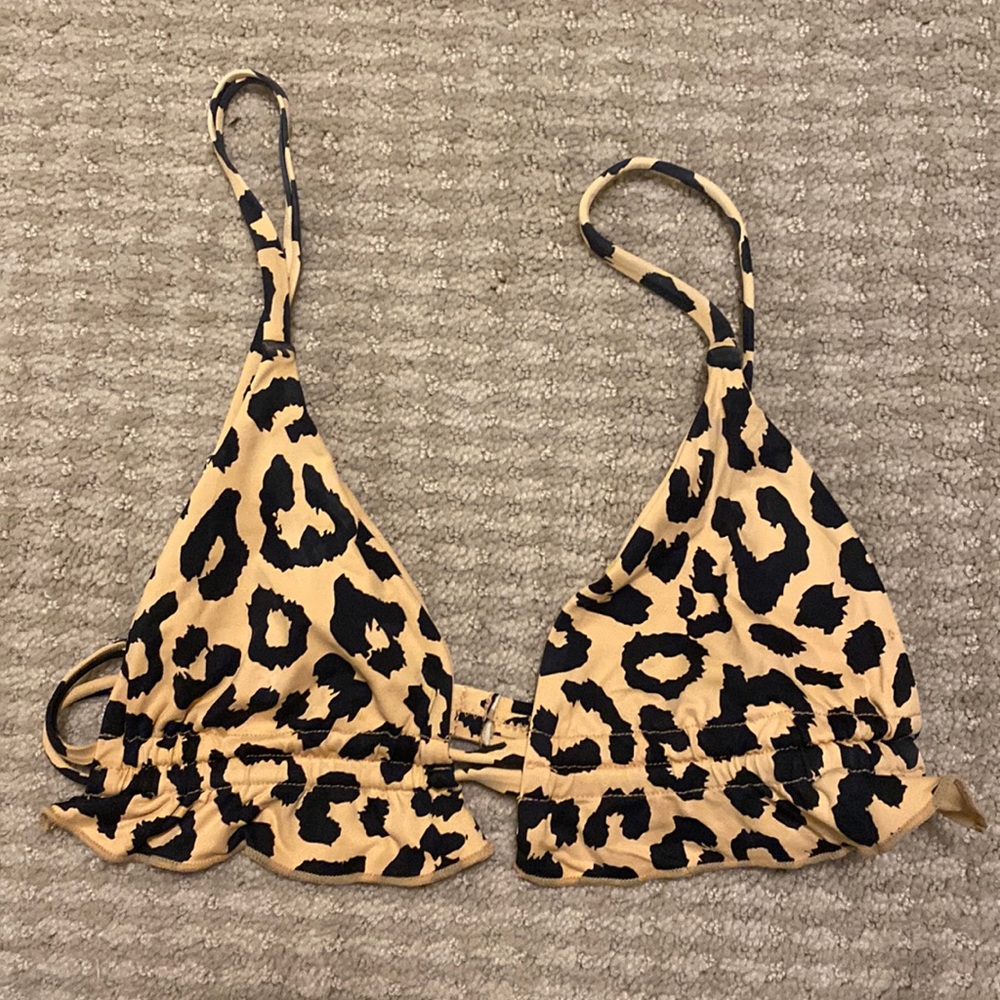 Toluca swim top. leopard print (felis) style: Ophelia size S